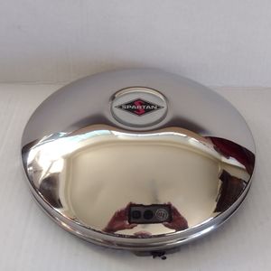 Vintage Spartan travel trailer dome  chrome hubcap